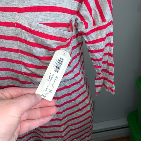 NWT Arizona half sleeve striped pocket T-shirt L - Picture 2 of 4